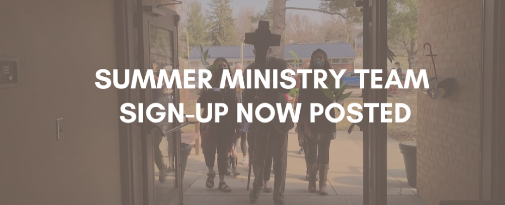 Summer Ministry Support: July-September